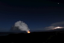Lightning and lava smoke